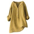 Women Long Sleeved Oversize Blouse Vintage Loose Bulses. 