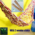 Handmade Ribbon Dolna/Hammock – Extra-Long 8.5ft, Strong & Comfortable Swing in Random Color. 