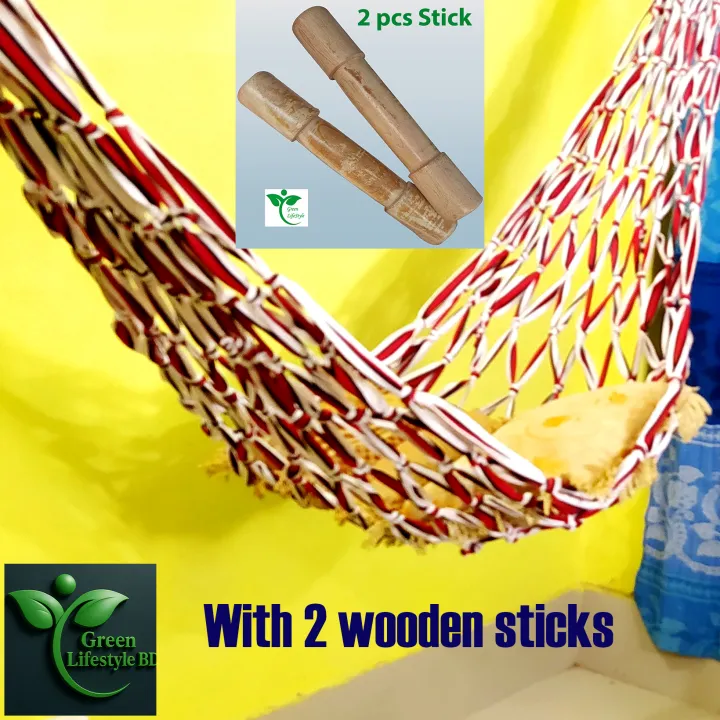 Handmade%20Ribbon%20Dolna/Hammock%20%E2%80%93%20Extra-Long%208.5ft,%20Strong%20&%20Comfortable%20Swing%20in%20Random%20Color%20-%20Image%205