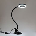 New Lighted Clip-on Table Top Desk LED Lamp Reading Large Lens. 