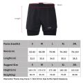 Lixada Men's 2-in-1 Running Shorts Quick Drying Breathable Active Training Exercise Jogging Cycling Shorts with Longer Liner.