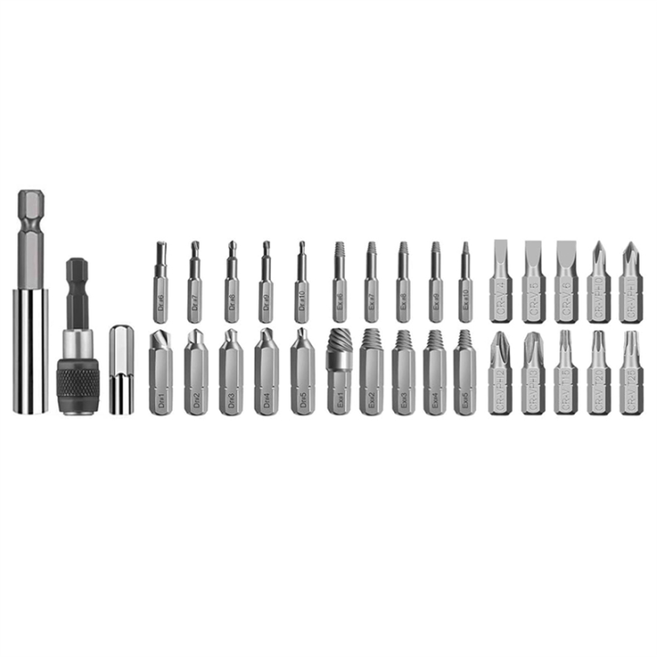 33 Pieces Damaged Screw Extractor Kit & Screwdriver Bits Set Easy Out Stripped Screw Bolt Extractor Set