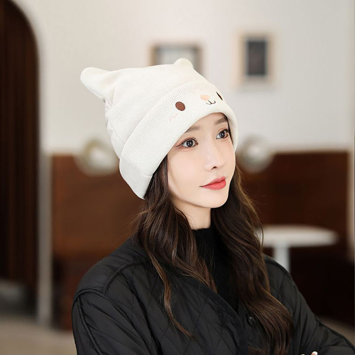 Cute%20Cat%20Embroidered%20Knitted%20Hat%20Outdoor%20Warm%20Ear%20Protection%20Cat%20Ears%20Wool%20Cap%20Over%20Head%20Cold%20Cap%20Street%20Beanies%20Cap%20Penny%20Cap%20-%20Image%204