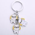 Cartoon Bichon Frise Dog Keychain Cute Animal Key Chain car Keyring Women Bag pendant Jewelry For Women. 
