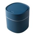 Mini Trash Can Desktop Waste Bin with -Open Lid Small Table Top Bin Graceful Round Corner Paper Bin for Home A.