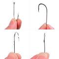 50pcs Long Shank Fishing Hook Straight Handle High Carbon Steel Sharp Barbed Bait Hook Fishing Tackle Accessories. 