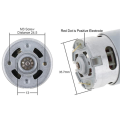 2X RS550 18V 19500 RPM DC Motor with Two-Speed 11 Teeth and High Torque for Electric Drill/Screwdriver.