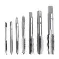 8pcs Thread Metric Machine Hand Screw Thread Plug Taps Set M10 M12 with 1pcs Adjustable Tap Wrench 1/16-1/2''. 