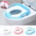 Baby Soft Washable Toilet Seat With Handler For Kids/ Baby Potty Ring Riduttore Soft Reducer. 