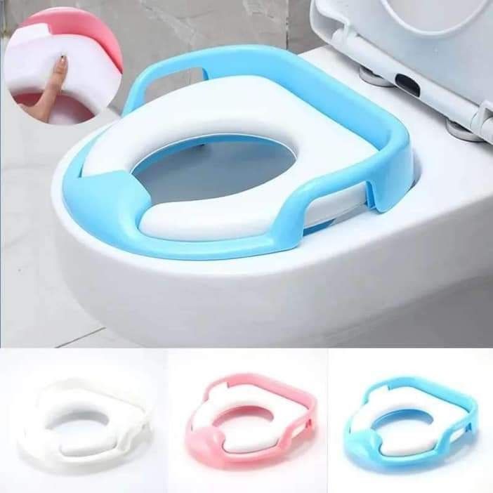 Baby Soft Washable Toilet Seat With Handler For Kids/ Baby Potty Ring Riduttore Soft Reducer