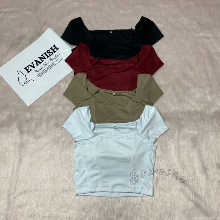 Twill Padded Crop Top, Stretchable by Evanish- Avant-garde Preferble - Low Hassle and Maintanance