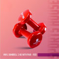 Vinyl Dumbbell 3 Kg with Pair - Red.