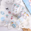 500PCS Sanrio Sweating Sticker Round Seal Sticker Self-adhesive Label Children's Cartoon Roll Roll Sticker.