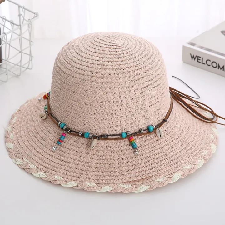 Floral%20Straw%20Hat%20UV%20Protection%20Lightweight%20Wide%20Brim%20Women's%20Sun%20Hat%20Natural%20Straw%20Foldable%20Beach%20Hat%20for%20Beachwear%20Sun%20Protection%20Vacation%20Accessory%20Outdoor%20Activities%20Fashionable%20Headwear%20-%20Image%203