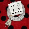 Handmade 8pin 3 Port Multiplug Universal Socket and 100% Copper cable (Heavy Duty + Long lusting) - Multi Plug.
