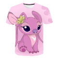 Children Boys Girls stitch T shirts summer short sleeve kids Stich tops cartoon casual kids clothes Disney Stitch boys t-sh. 
