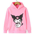 Kawaii Kuromi Hoodie For Girls Long Sleeve Sweatshirts Children Spring Autumn Sanrio Cartoon Kids Casual Hooded Pullover Tops. 