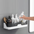​Bathroom Shelf Organizer Wall Mount Plastics Toiletries Holder No Drill Shower Storage Rack Corner Shelves Bathroom Accessories_D Shop. 