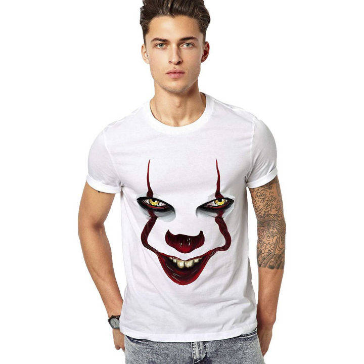 Joker T-Shirt For Men Half Sleave Solid White Graphic Printed Funny Typography Casual Round Neck. Sports & Gym Wear Tshirt For Attitude Boys - T Shirt For Man
