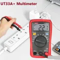UT33A+ Multimeter UT 33A+ Digital Multimeter Handheld LCD Display With Backlight Digital Multimeter DC AC Voltmeter DC Ammeter Ohmmeter Battery Tester Diode Tester UT33A Multimeter Tools Sets. 