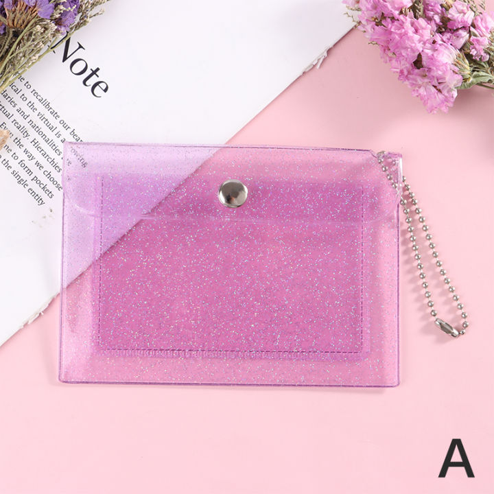 1Pc%20Women's%20Credit%20Card%20Holder%20Wallet%20Transparent%20Waterproof%20PVC%20ID%20Card%20Wallet%20-%20Image%202