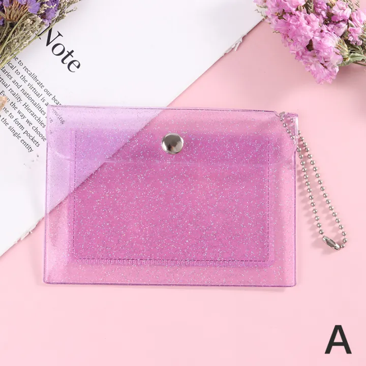 1Pc%20Women's%20Credit%20Card%20Holder%20Wallet%20Transparent%20Waterproof%20PVC%20ID%20Card%20Wallet%20-%20Image%202