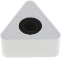 Microphone Logo Flag  Box Triangle Shape black & white. 