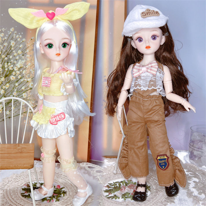 Happy Night New 30cm 1/6 Girls BJD Anime Hinged Dolls with Clothes