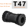 KOCEVLO 1 Piece T47 Threaded Bottom Bracket Inner Diameter 47Mm Width 68-86.5MM Aluminum Bearing Parts Accessories for 24MM Cranksets Central Axis. 