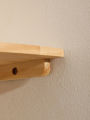 Wall Corner Shelves Wood Floating Shelves Round End Wall Mounted Floating Corner Shelf for Bedroom, Living Room and Kitchen.