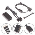 RGB Convertor 3pin To 4pin ARGB Light Fan Converter With 3-Way Splitter 5V/3pin ADD-RGB To 12V/4PIN Adapter.