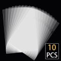 Licao 10 Pcs/Set A4 Clear Folder, Transparent L-Shape File, L-Type Plastic Folder, Document Folders Office School Student. 