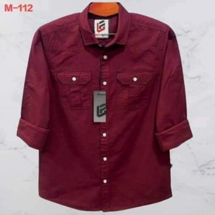 New Style Red Cotton Casual Long Sleeve Shirt For Men Shirt