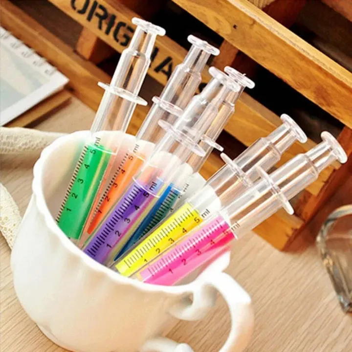 90Pcs%20Syringe%20Highlighter%20Pen%20Syringe%20Needle%20Shape%20Mechanical%20Color%20Ballpoint%20Pen%20For%20Office%20School%20Marker%20Writing%20Tool%206%20Colors%20-%20Image%205