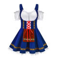 2022 Women's Oktoberfest Maid Cosplay Costume German Traditional Festival Strapless Splicing Dress Girl Costume.