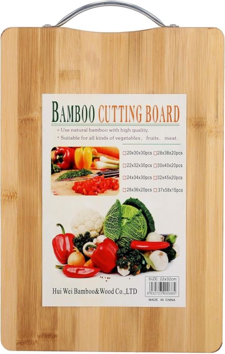 Bamboo cutting and choping board with handle
