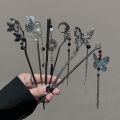 【High Cost-Performance】 Retro Elegant Ancient Style Butterfly Tassel Hair Stick For Women Girls Classical Hairpin Chinese Cheongsam Hair Accessories Runrui.