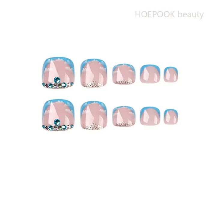 24pcs%20French%20Blue%20Rhinestone%20Seamless%20Removable%20Toenails%20Acrylic%20Press%20On%20Nail%20Tips%20Full%20Cover%20Waterproof%20False%20Toe%20Nails%20-%20Image%205