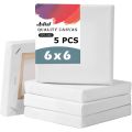 5PCS All sizes Premium Quality White Stretched Canvas for Painting and Art. 