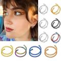 1 Pair Stainless Steel Double Spiral Nose Hoop Ring Silver Color Spiral Nose Hoop Set for Women Men Nostril Piercing Jewelry. 