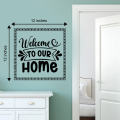Welcome To Our Home Wall Sticker Welcome Door Sticker 12x12 Inches Transparent Sticker For Decoration. 