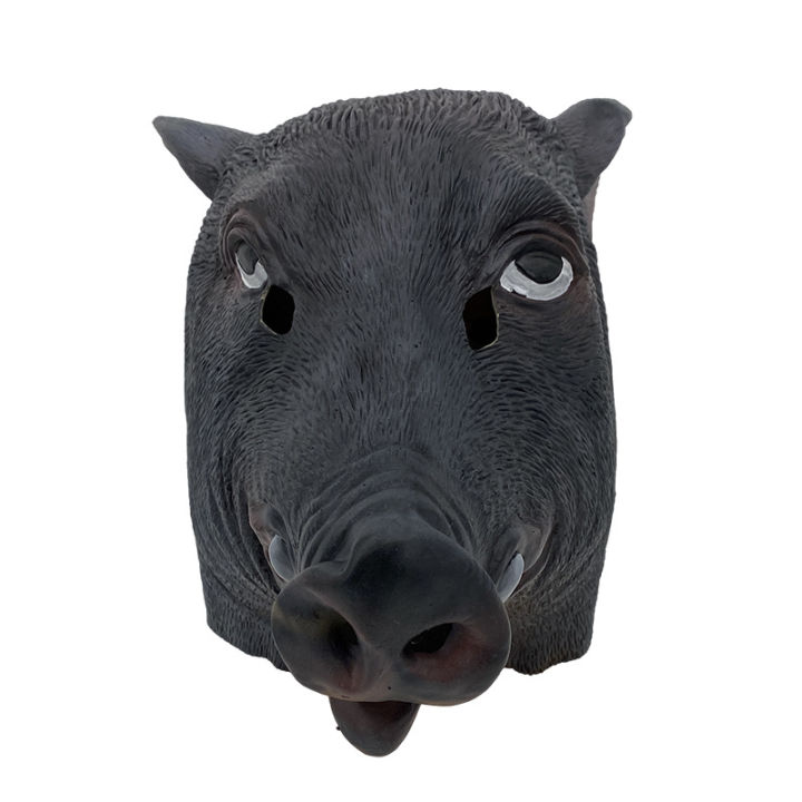 2022 Halloween New Pig Head Mask Horror Animal Head Cover Dance Party Zhu Bajie Spoof Mask Props