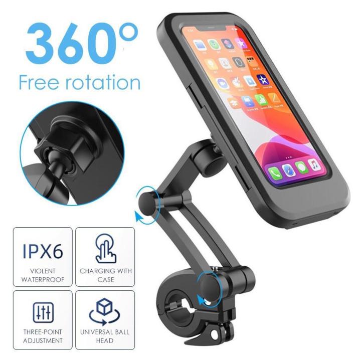 Universal Waterproof Bicycle Phone Holder Bike Motorcycle Handlebar Mobile Phone Stand Mount Waterproof Cell Phone Bracket Case
