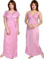 Two Part Satin Solid Women Nighty Set - Night Dress For Women - Night Dress For Women - Night Dress. 