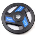 Black Trigrip Rubber Plates 25 kg - 1 pair/2 pcs = 50 Kg - Fitness Mart. 