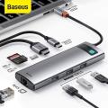 BASEUS Metal Gleam Series 8-in-1 Multifunctional Type-C HUB Docking Station. 