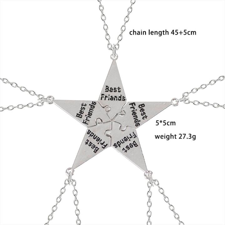 5-piece%20Fashion%20Men%20And%20Women%20Necklace%20Creative%20Stitching%20Five-pointed%20Star%20Alloy%20Pendant%20Best%20Friend%20Friendship%20Jewelry%20Gifts%20-%20Image%208