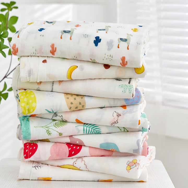 Fruit%20Pattern%20120*110cm%20Muslin%20Swaddle%20Blankets%20Cotton%202%20Layers%20Baby%20Blanket%20Newborn%20Baby%20Bath%20Towel%20Wrap%20Bedding%20-%20Image%203