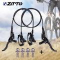 ZTTO MTB Hydraulic Disc Brake IS Post Mounting Left Front Right Rear Calipers Rotor Oil Pressure Brake Set Bicycle Brake Black.