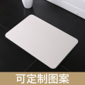 Marbled diatom mud mat bathroom water absorption quick-drying floor mat bathroom bathroom diatomaceous earth non-slip mat wholesale. 